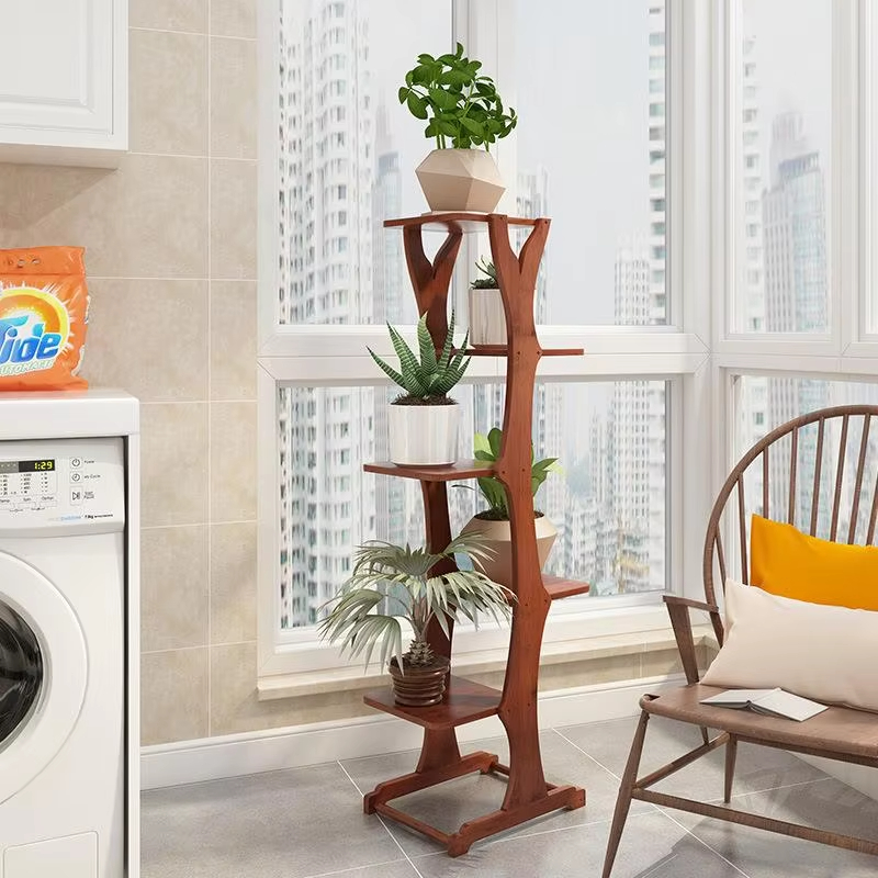 Sustainable Living Usa - Bambus-Pflanzenständer im Modernen Stil, Dreistöckiges Blumenregal